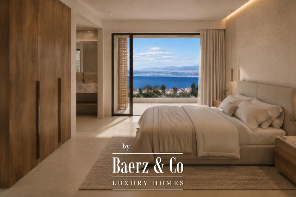 Brač, Sutivan, modern villa under construction with open sea view image