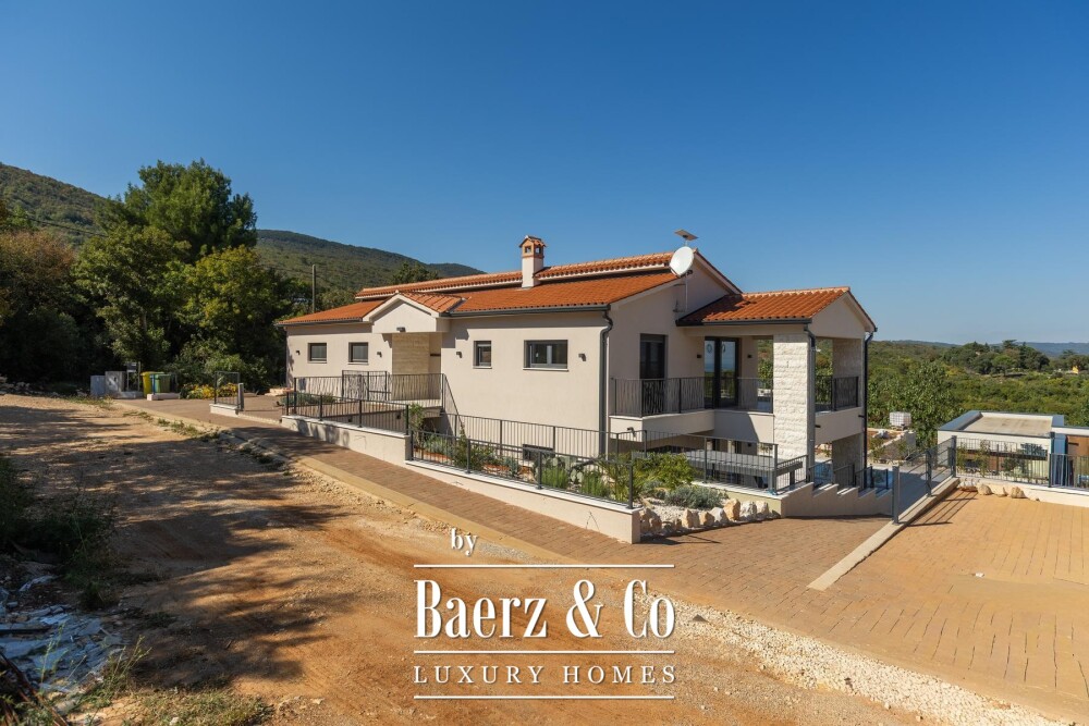 Labin, Drenje, modern villa with pool and open sea view image