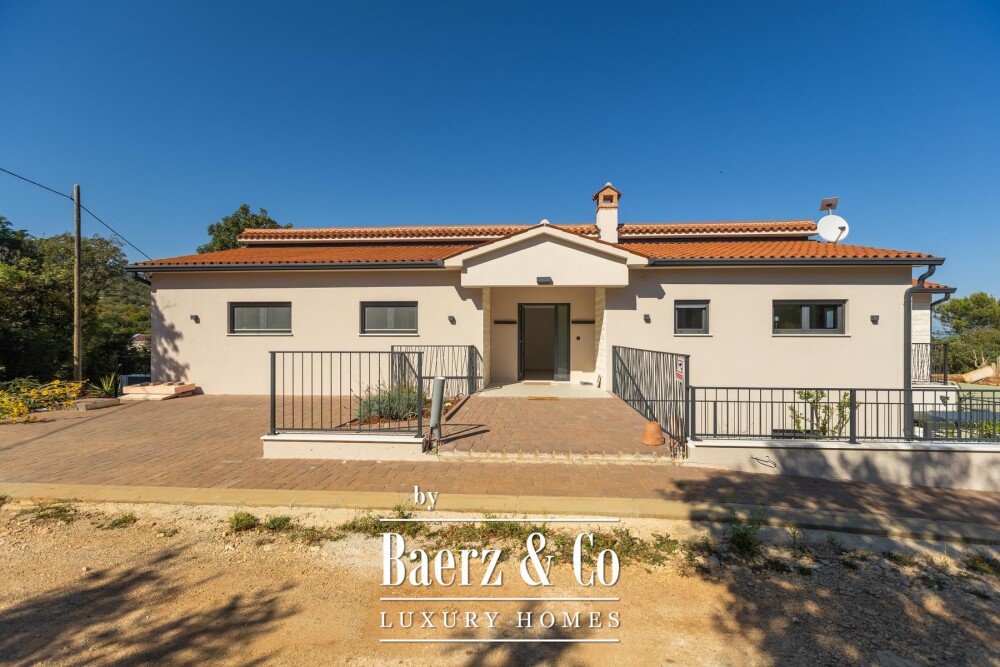 Labin, Drenje, modern villa with pool and open sea view image