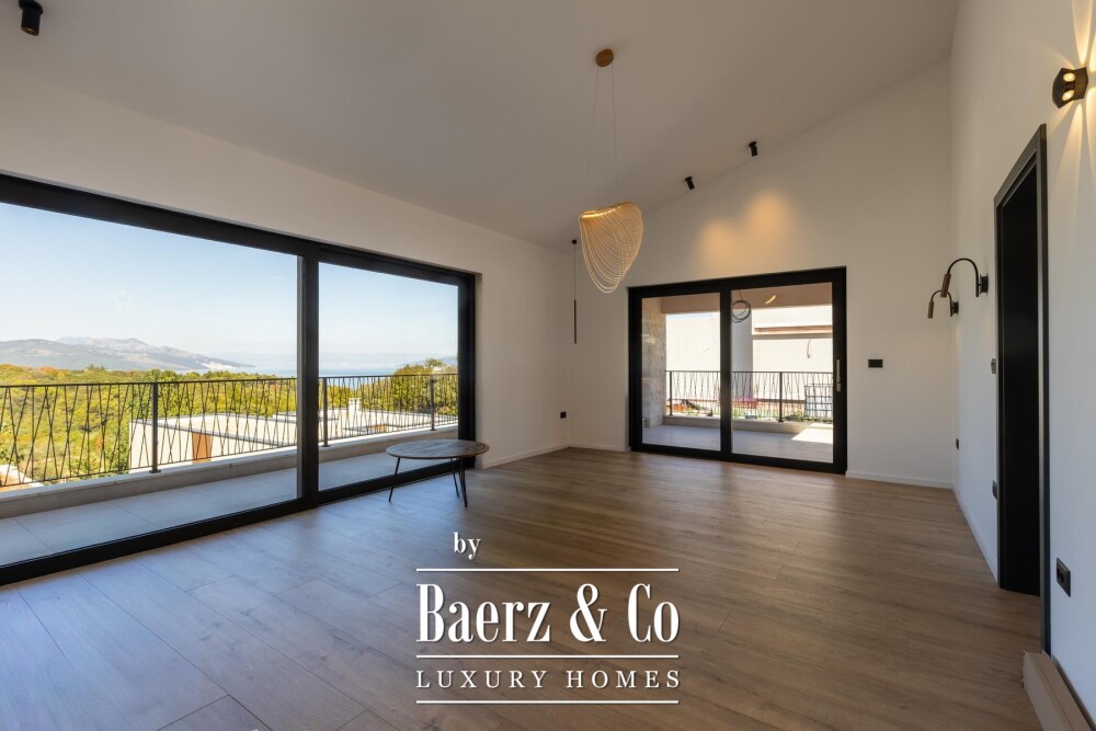 Labin, Drenje, modern villa with pool and open sea view image
