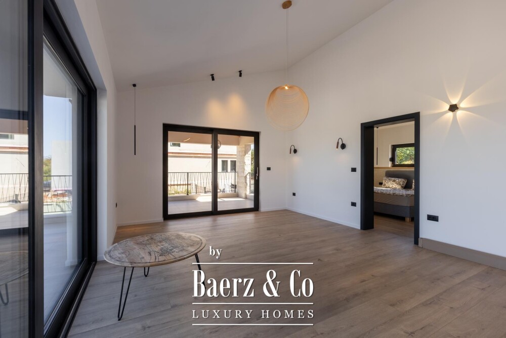 Labin, Drenje, modern villa with pool and open sea view image