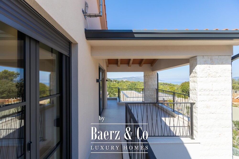 Labin, Drenje, modern villa with pool and open sea view image