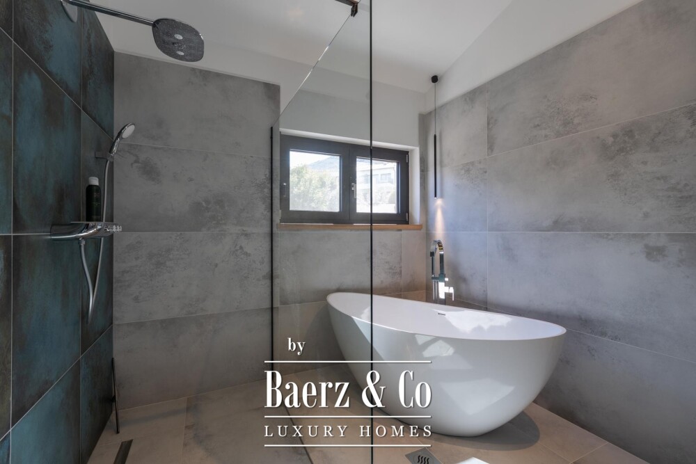Labin, Drenje, modern villa with pool and open sea view image
