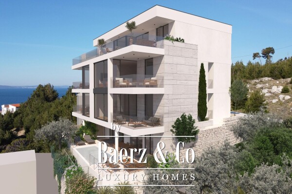 photo 4 Duće, new construction, luxurious apartment with pool and open sea view S1 ​