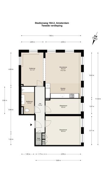 Floor Plan 1 - Stadionweg 164 2