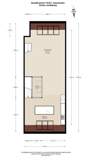 Floor Plan 3 - Quellijnstraat 119 E 1